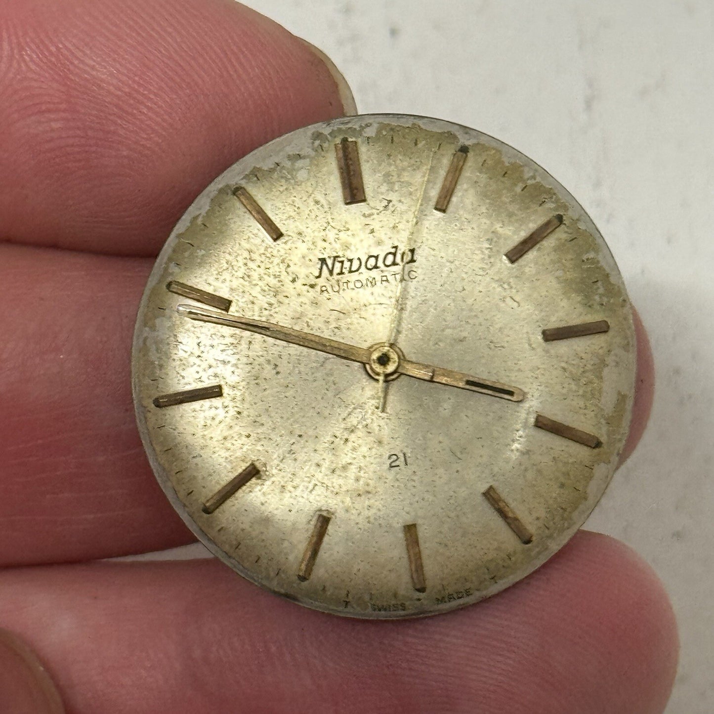 33mm Gents Nivada Automatic AS 1673 Watch Expandable Strap NON WORKING