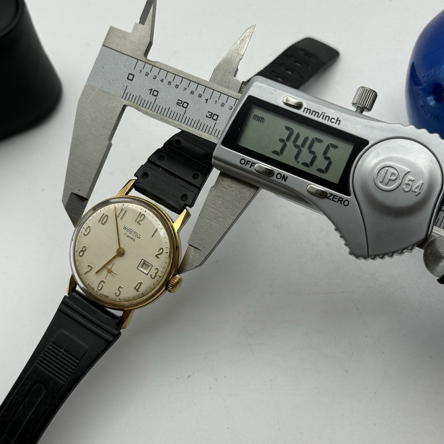 34mm Manual Wind Wostok USSR Date Dial Watch FOR PARTS