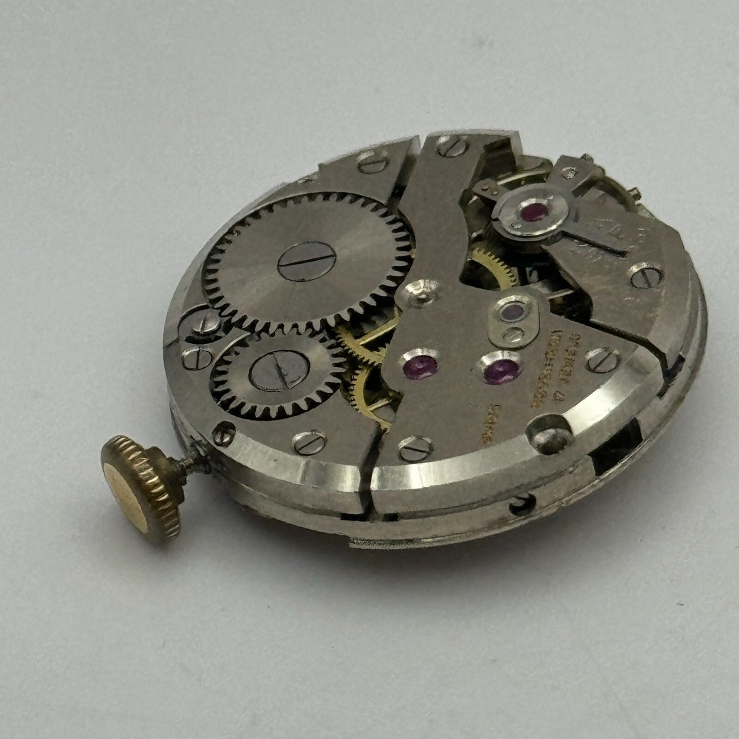 23.7mm Enicar A-R 412 Swiss Balance Ok Manual Wind Watch Movement Vintage PARTS