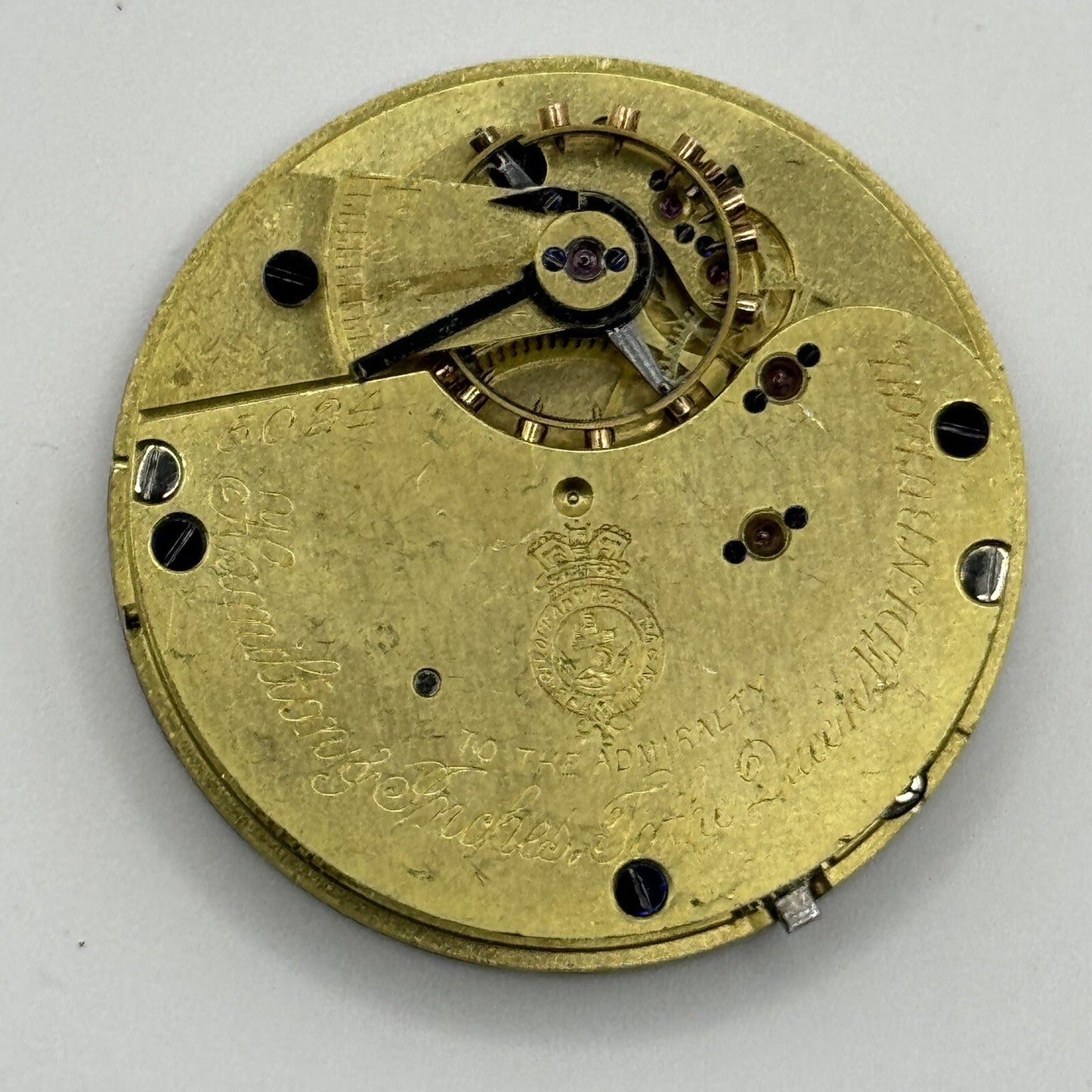 41.3mm Manual Wind Hamilton & Inches Edinburgh Pocket Watch Movement FOR PARTS