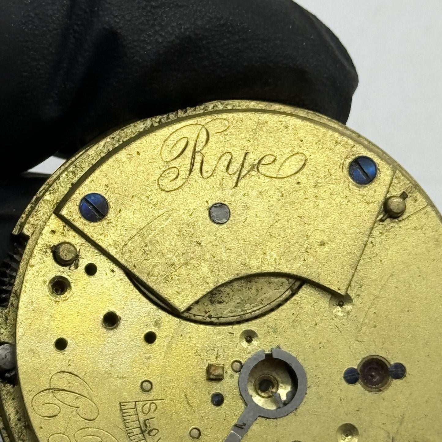 41.2mm Antique C R Allen Partial Pocket Watch Movement FOR PARTS Repair