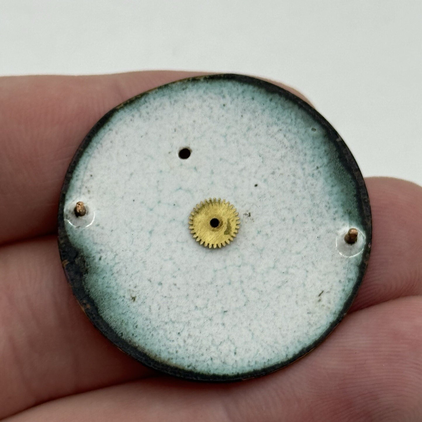 35.5mm Antique Beautiful Porcelain Patterned Pocket Watch Dial Spares Parts
