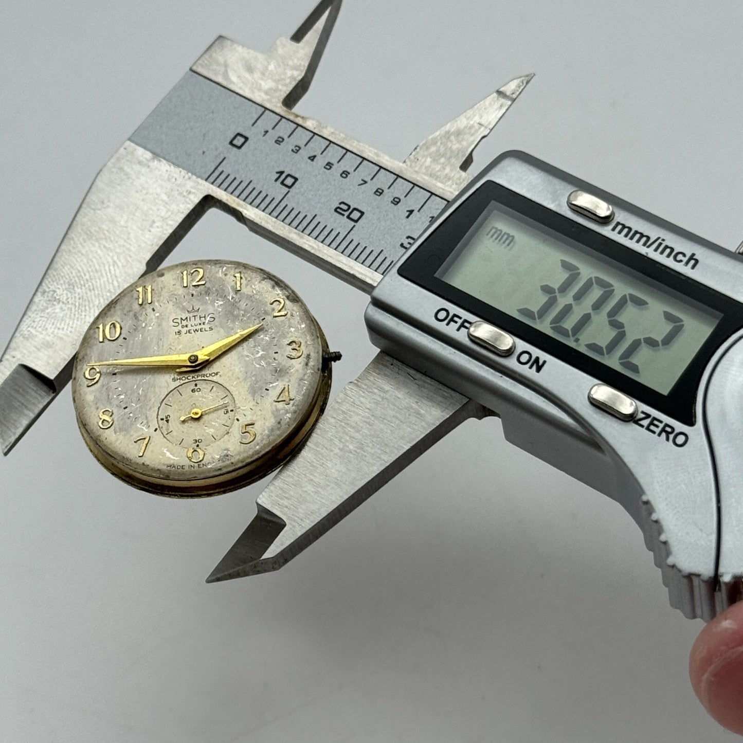 30.5mm Mens Smiths De Luxe Cal 6111 Shockproof Manual Wind Watch Movement PARTS