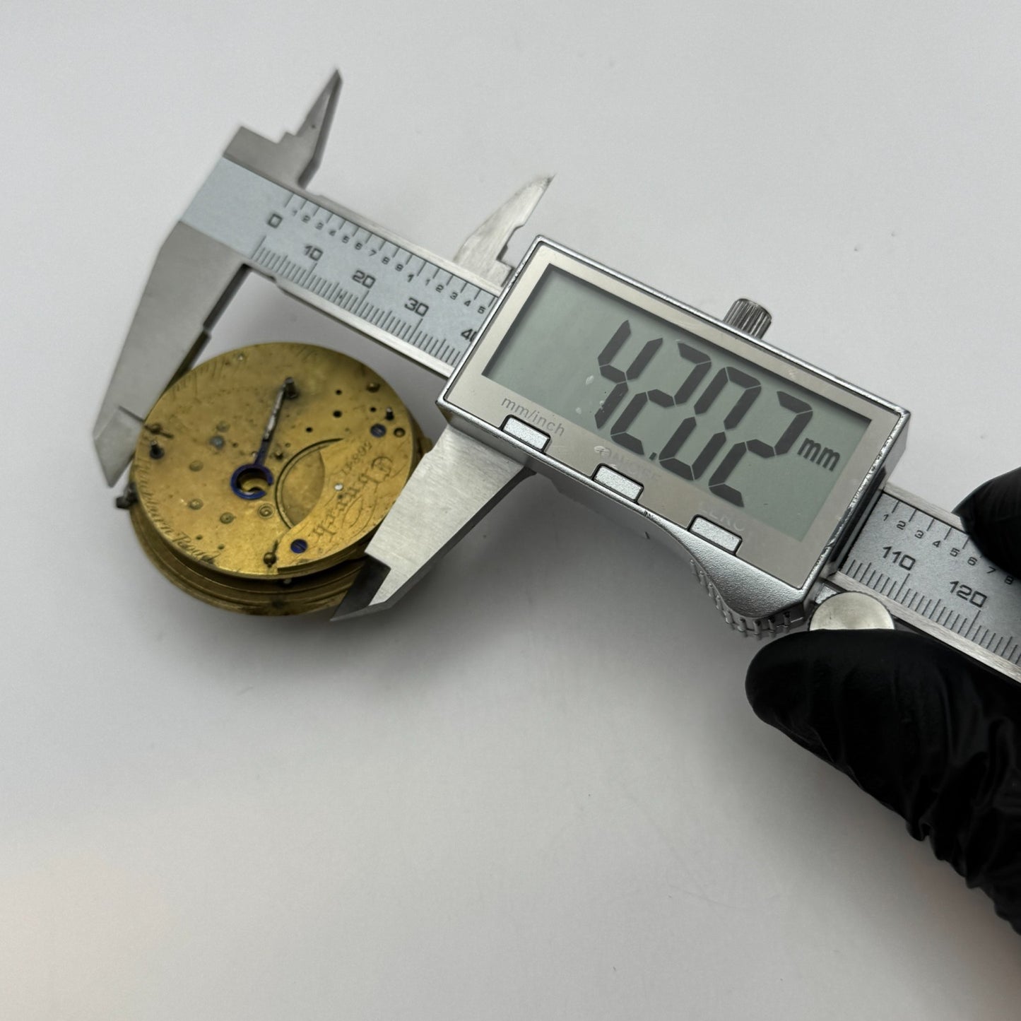 Fusee Pocket Watch Movement Antique English Key Wound Parts Repair Spares 46.9mm