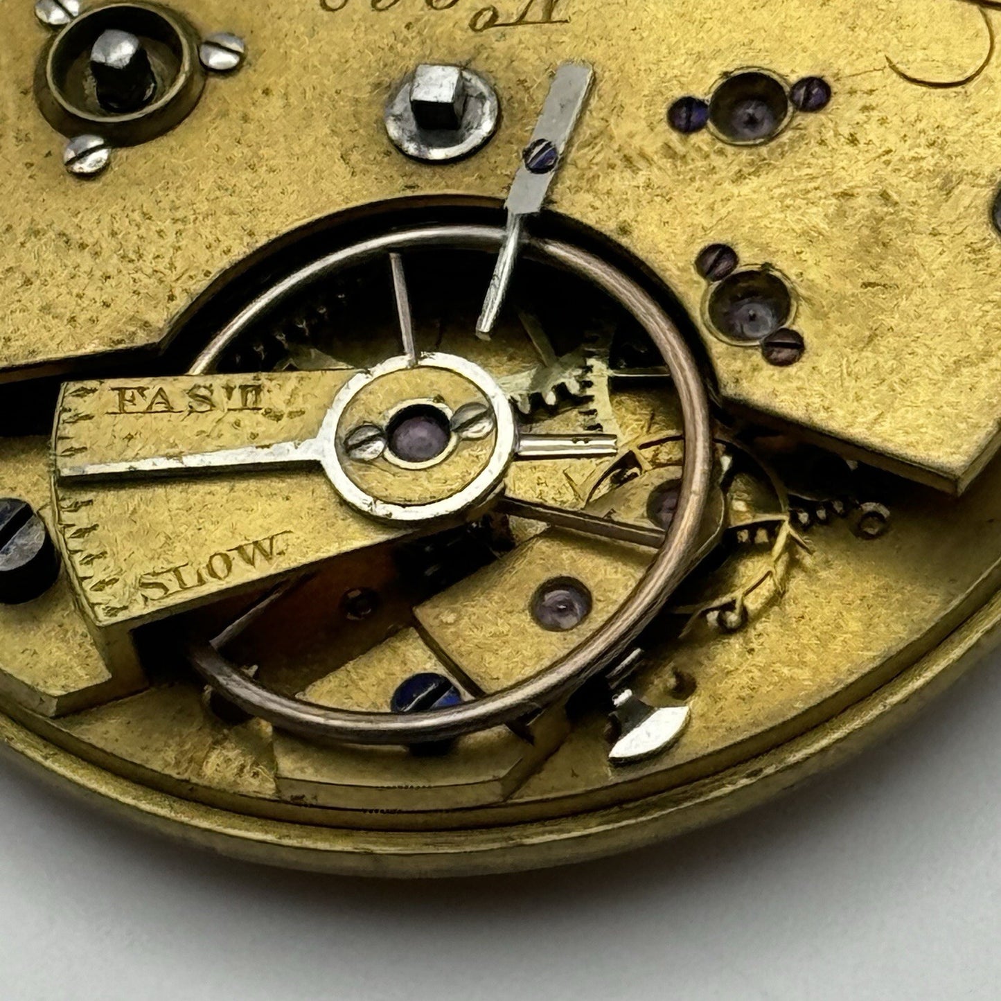 43.7mm C H Moore Birkenhead No 268 H.F Pocket Watch Movement FOR PARTS