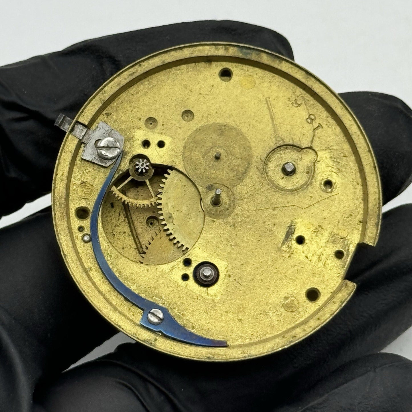 46.4mm Manual Wind Unidentified Fusee Pocket Watch Movement FOR PARTS