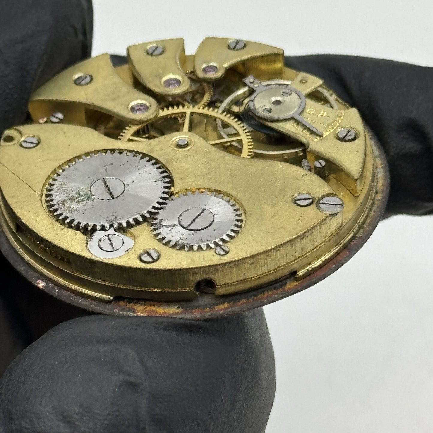 42.8mm Large Roman Numeral Open Face Balance Ok Pocket Watch Movement To Restore