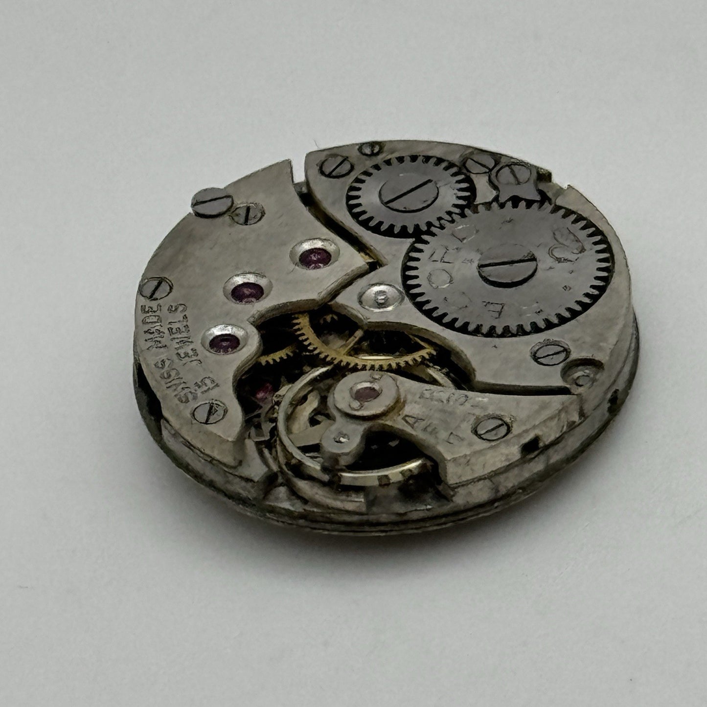 19.6mm Record 15 Jewels Swiss Manual Wind Watch Movement Vintage PARTS SPARES
