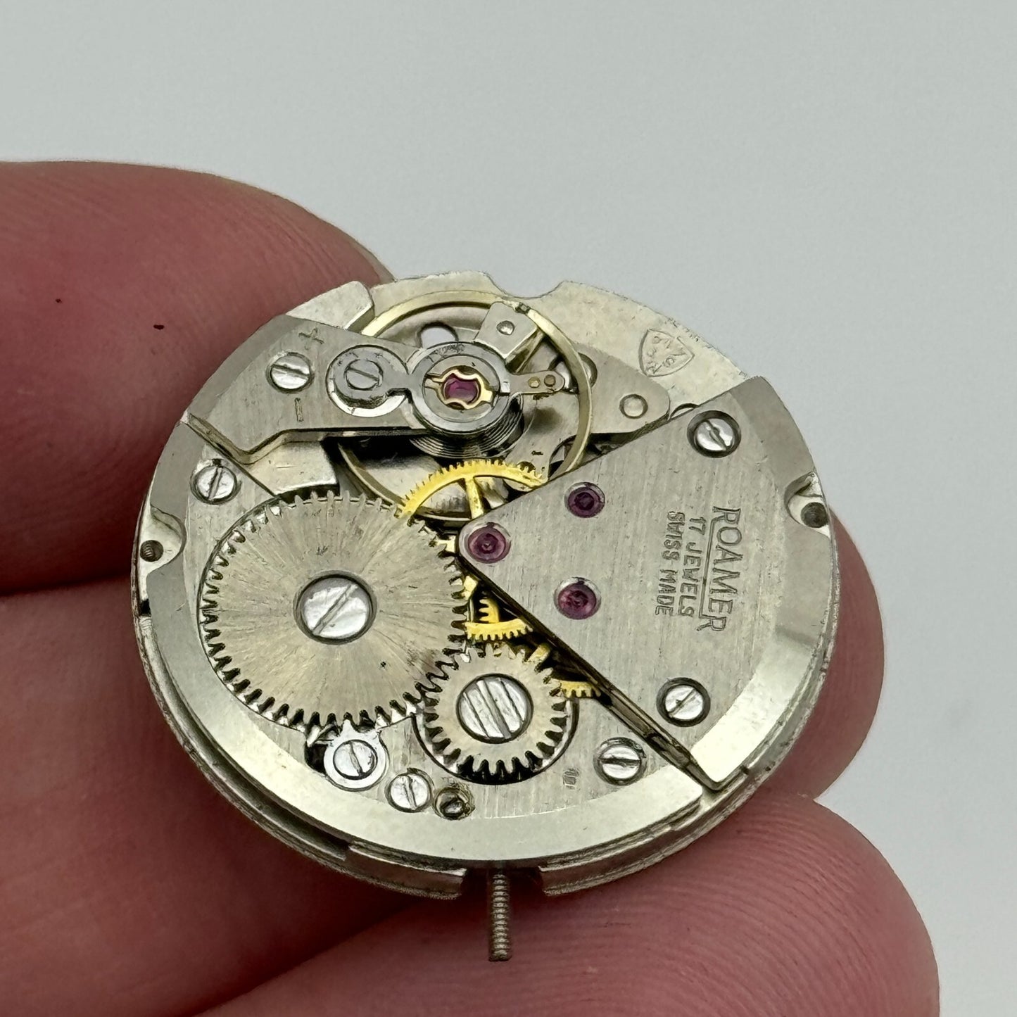 25.9mm Men's Roamer MST 414 Balance Ok Watch Movement Swiss Vintage PARTS SPARE