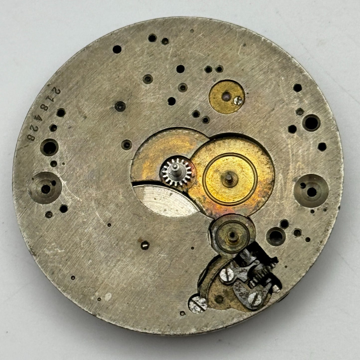 42.9mm Unidentified Swiss 15 Jewels Vintage Pocket Watch Movement PARTS SPARES