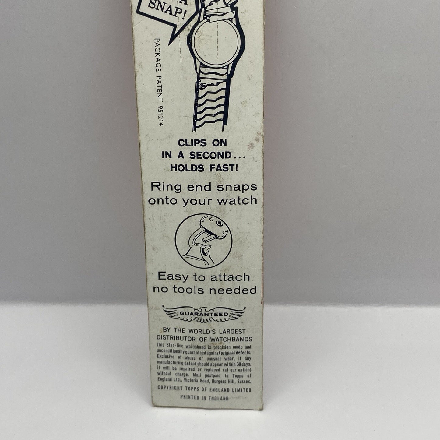 13.5cm Brand New NOS Vintage Star-Line Expansion Watch Band Clip Fast English