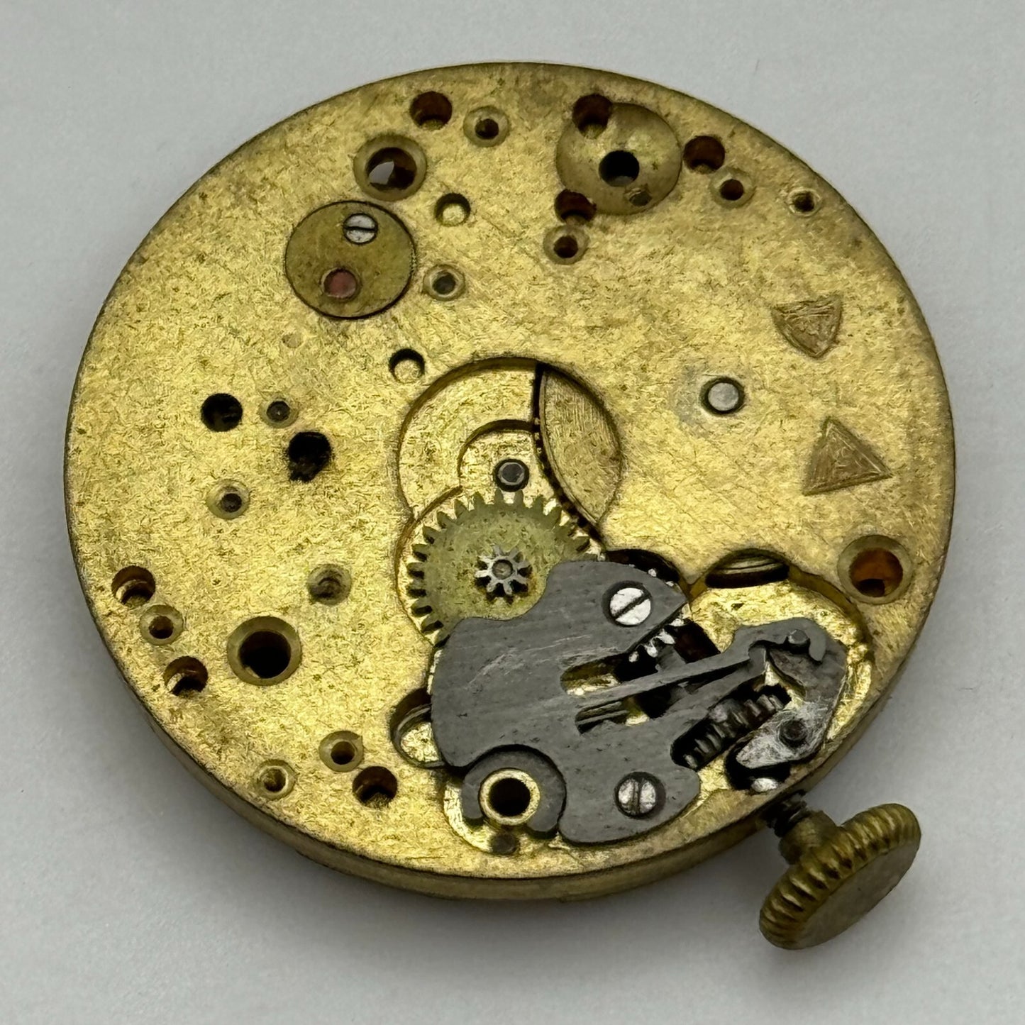 27mm Unidentified Balance Ok Trench Mens Watch Movement Manual Wind Swiss PARTS