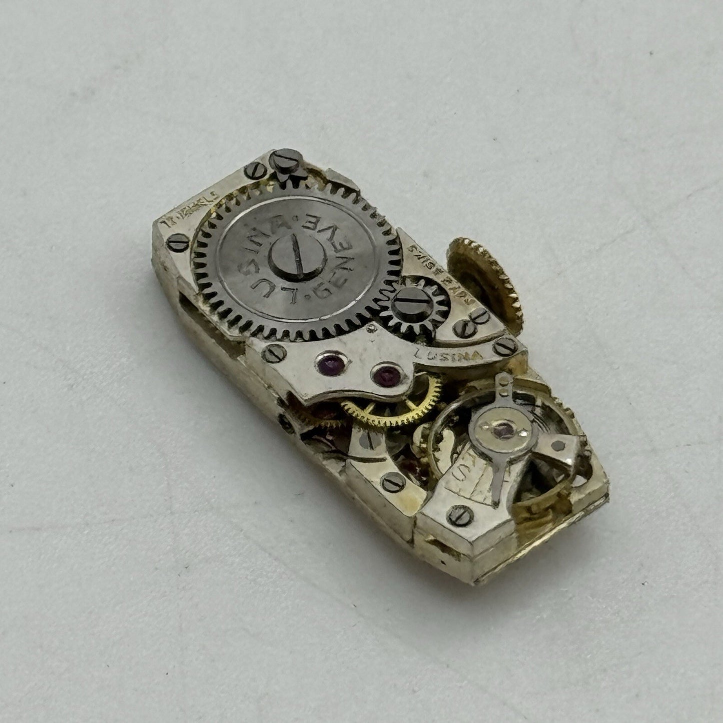 8.9mm Lusina Geneve Small Tank Watch Movement Restoration Parts Repair Bal Ok