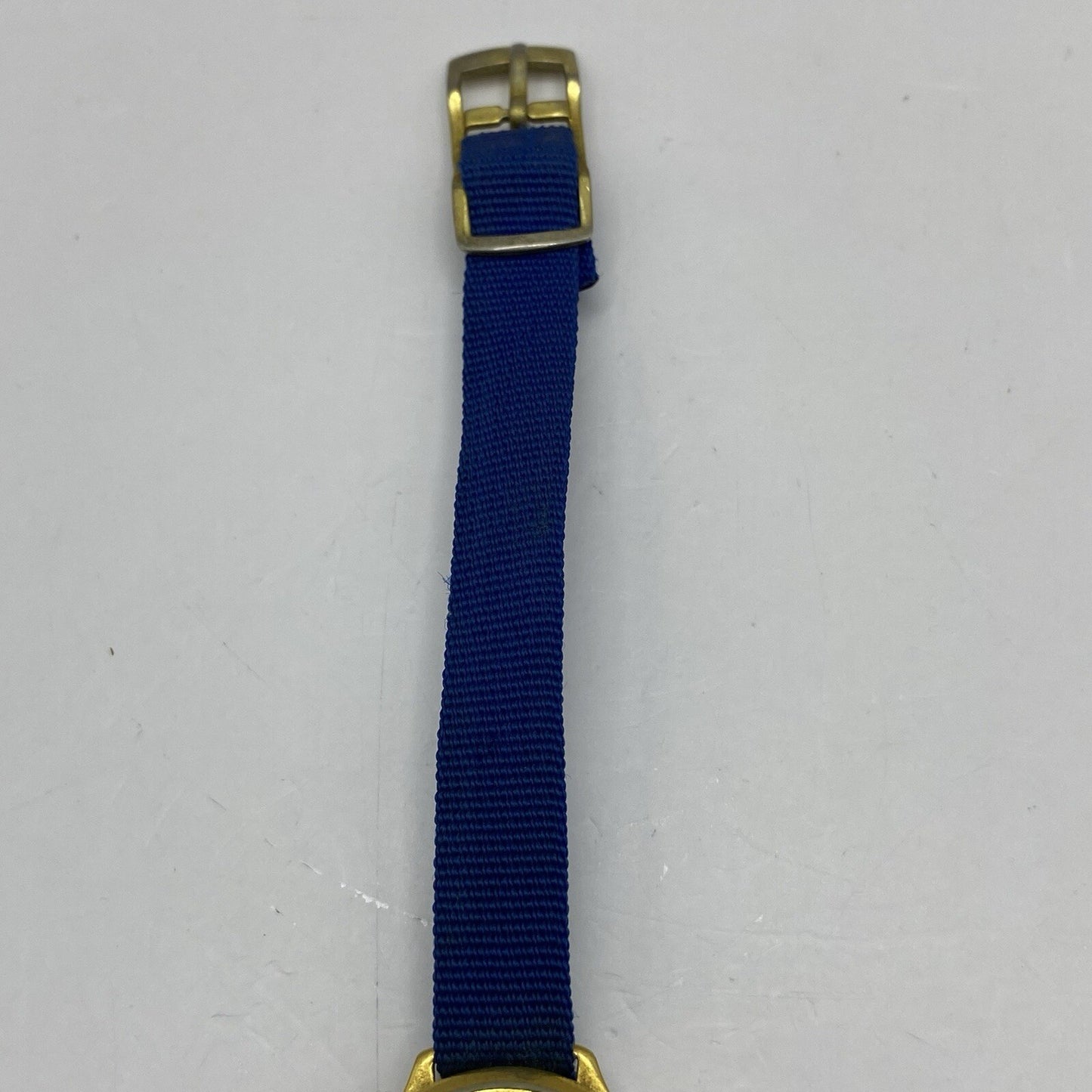 21mm Ladies Oris Cal 491 Gold Plated Blue Strap Swiss Watch FOR PARTS To Restore