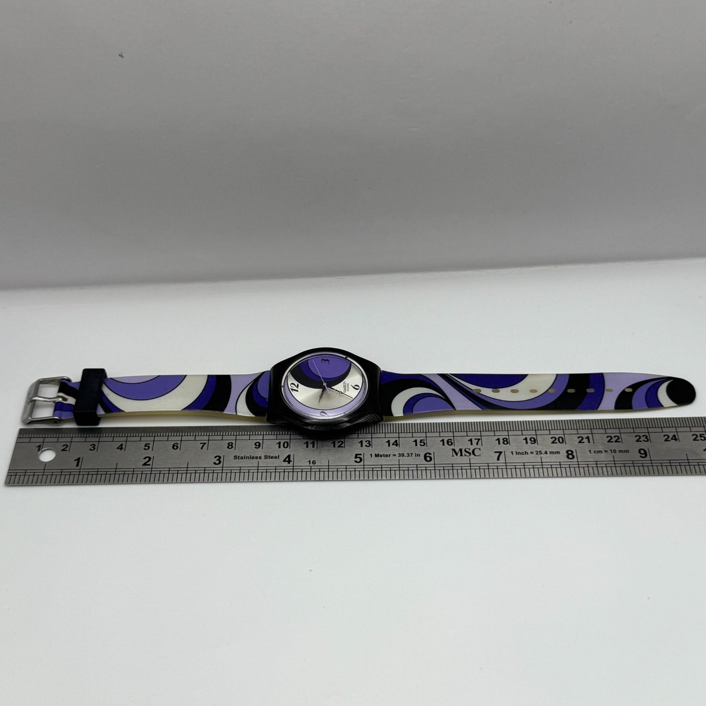 2005 Swatch Jelly in Jelly Purple Mystery SUJB101 Quartz Watch + Box 36mm