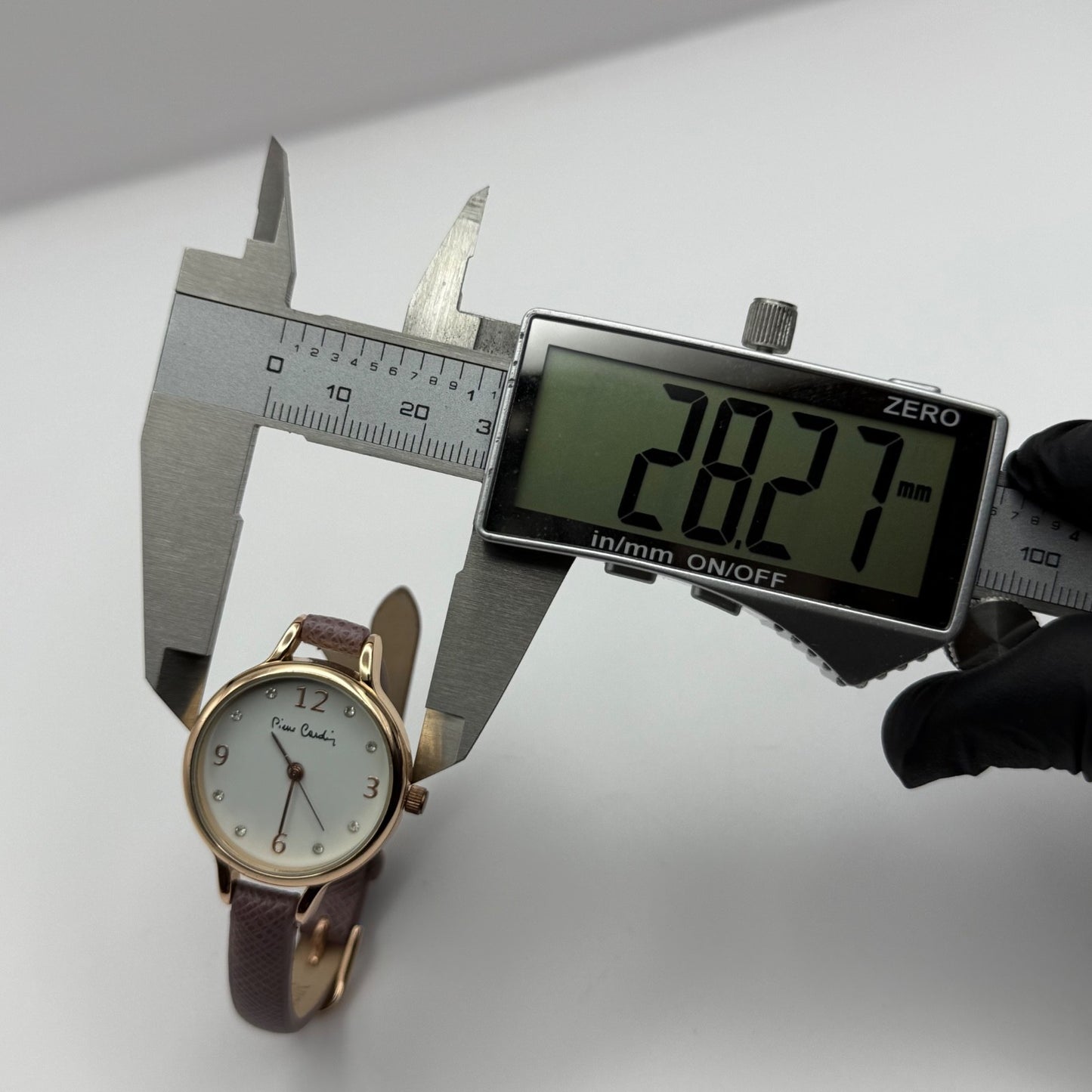 Ladies Pierre Cardin Watch Working New Battery Pink Strap Quartz 28mm