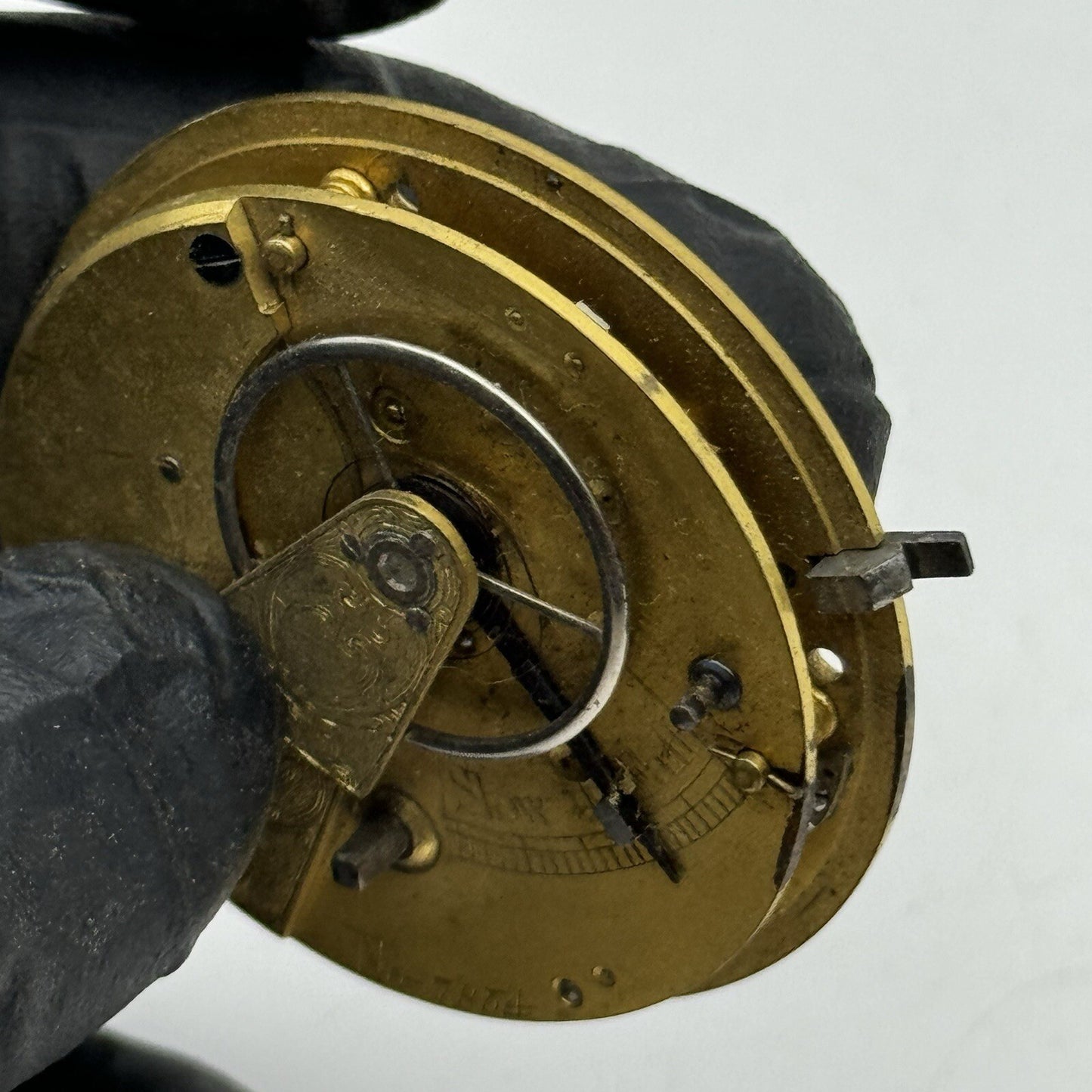 42.9mm Unidentified J.D 16 Fusee Pocket Watch Movement FOR PARTS Restoration