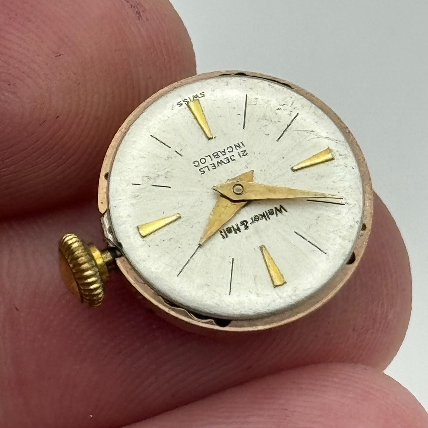 15.5mm Walker & Hall ETA 2412 Manual Wind 21 Jewels Watch Movement PARTS REPAIR