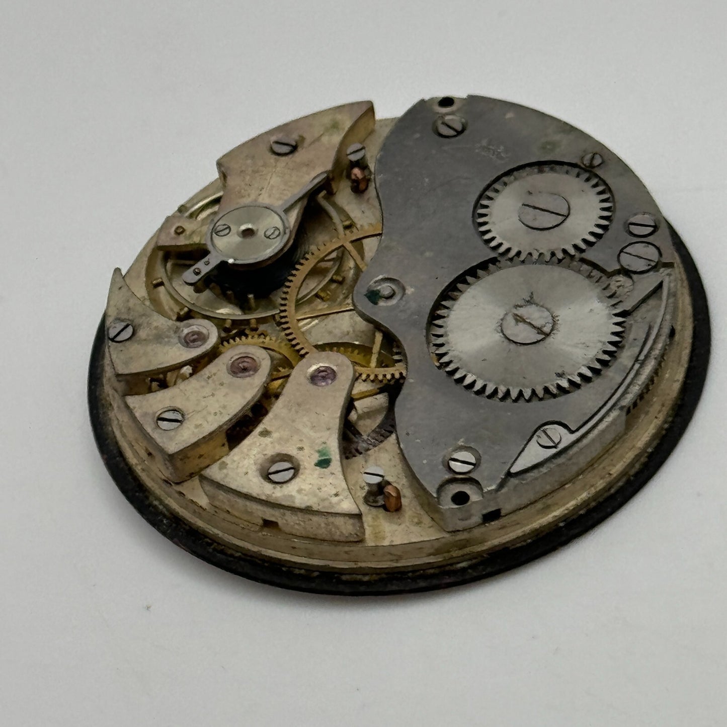 43mm Vintage Open Face Swiss Balance Intact Pocket Watch Movement PARTS SPARES