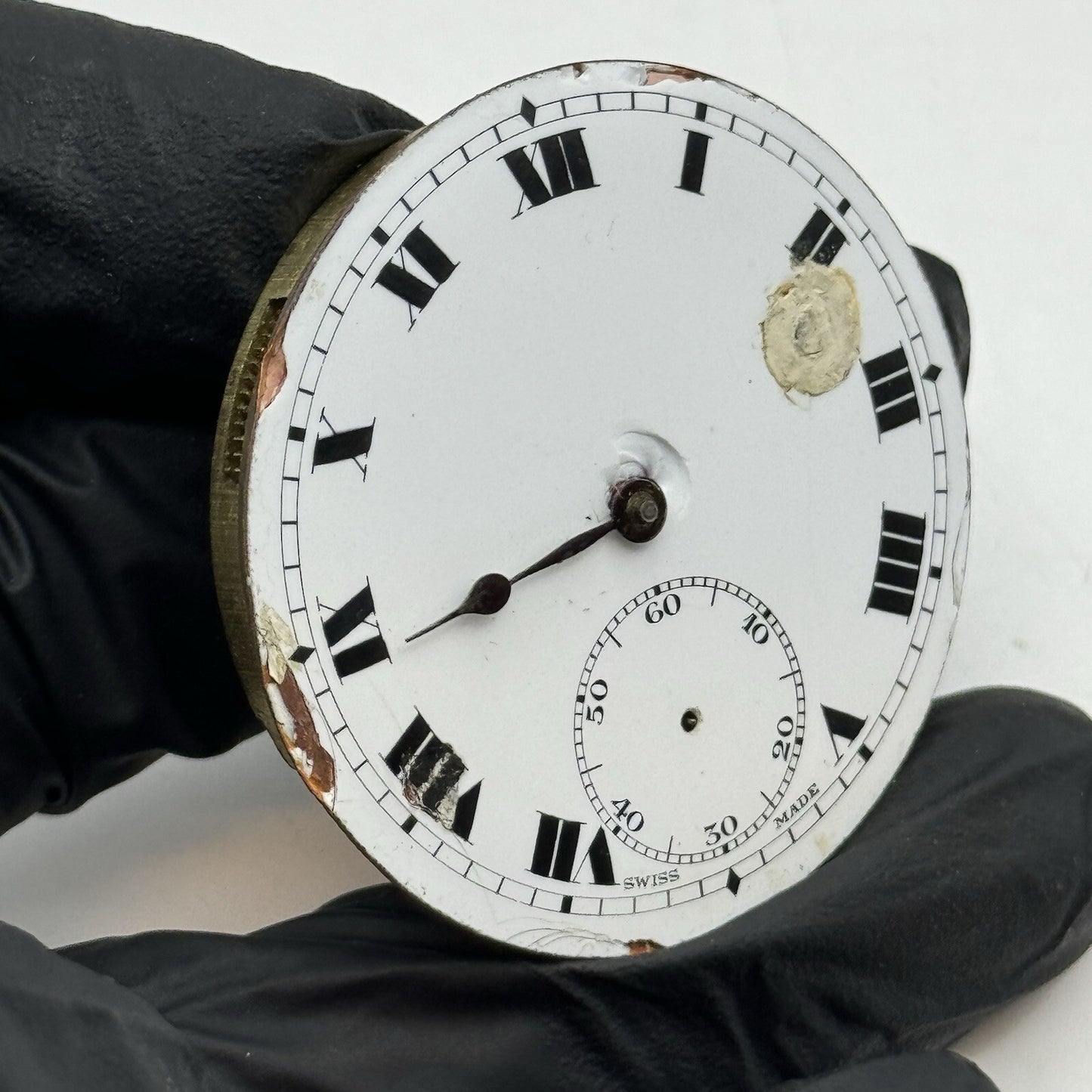 42.8mm Large Roman Numeral Open Face Balance Ok Pocket Watch Movement To Restore
