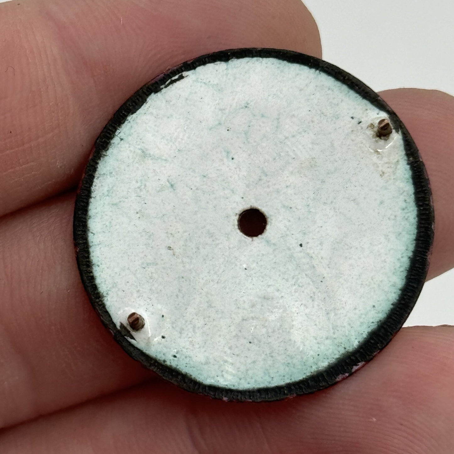 30.8mm Antique Beautiful Porcelain Patterned Pocket Watch Dial Spares Parts