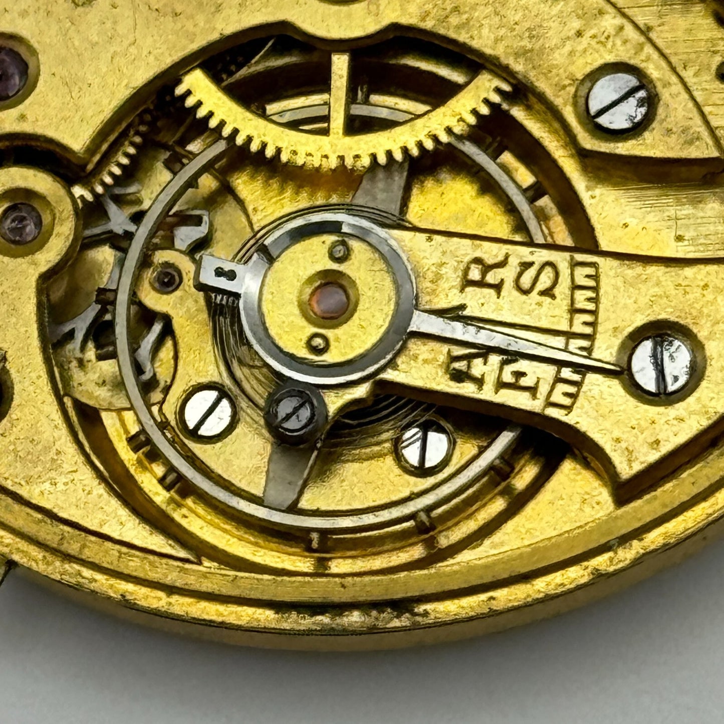 42.9mm Unidentified Open Face Sub Seconds Swiss Pocket Watch Movement PARTS