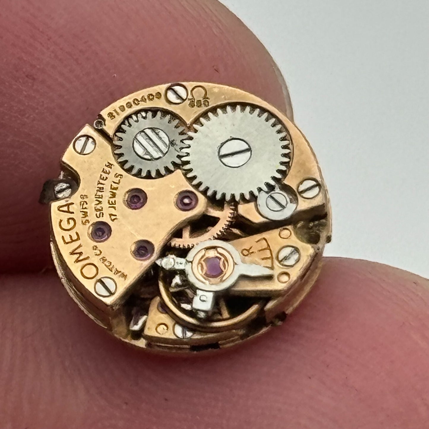 12.5mm Ladies Omega Cal 650 Manual Wind 17 Jewels Swiss Watch Movement PARTS