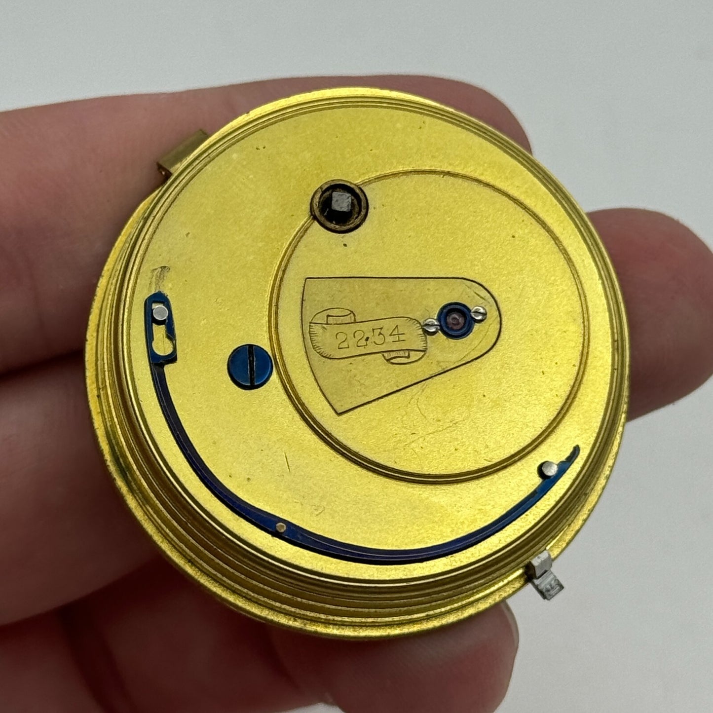 43mm Antique Good Quality Unidentified English Pocket Watch Movement PARTS SPARE
