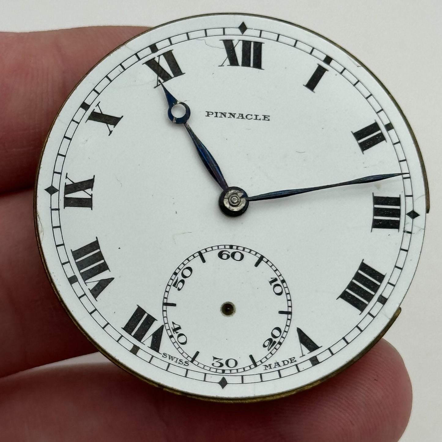 43mm Pinnacle 7 Jewels Sub Seconds Hunter Swiss Pocket Watch Movement PARTS