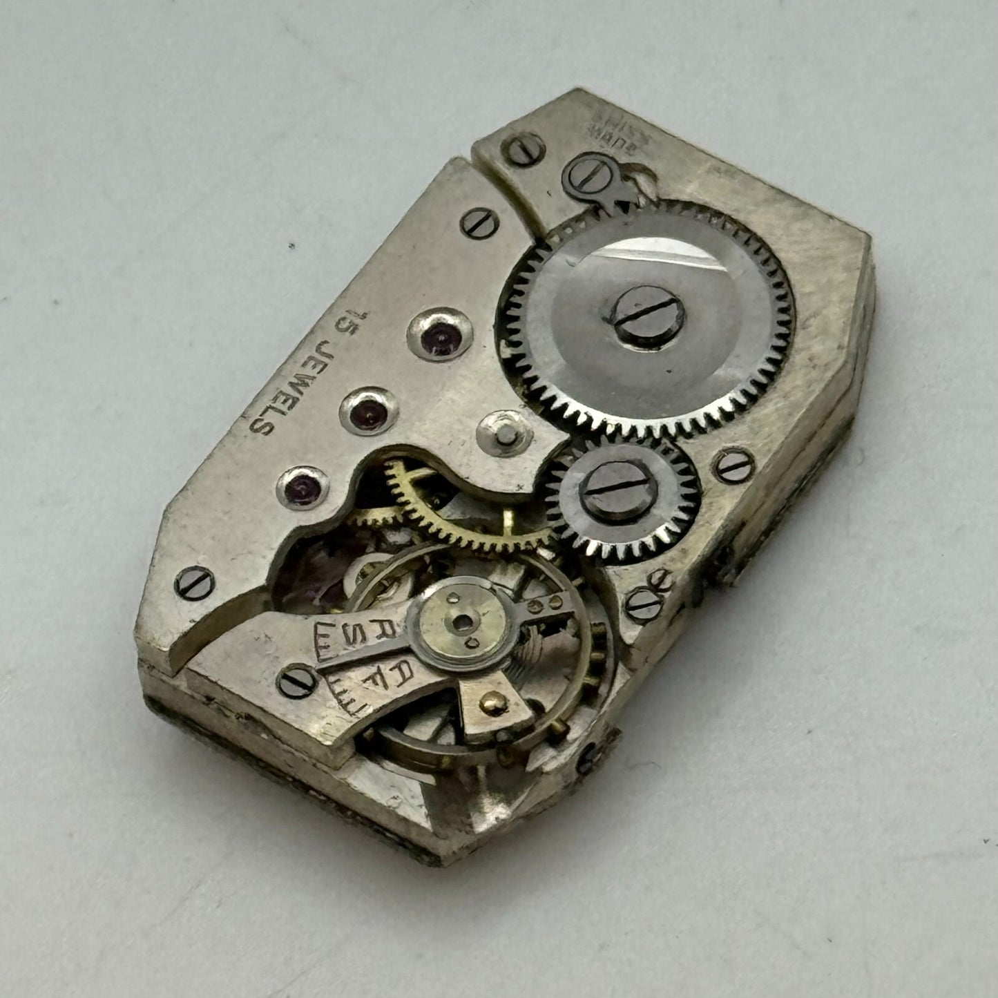 15.9mm Ladies AS 557 Tank Watch Movement Manual Wind 15 Jewel Swiss PARTS SPARES