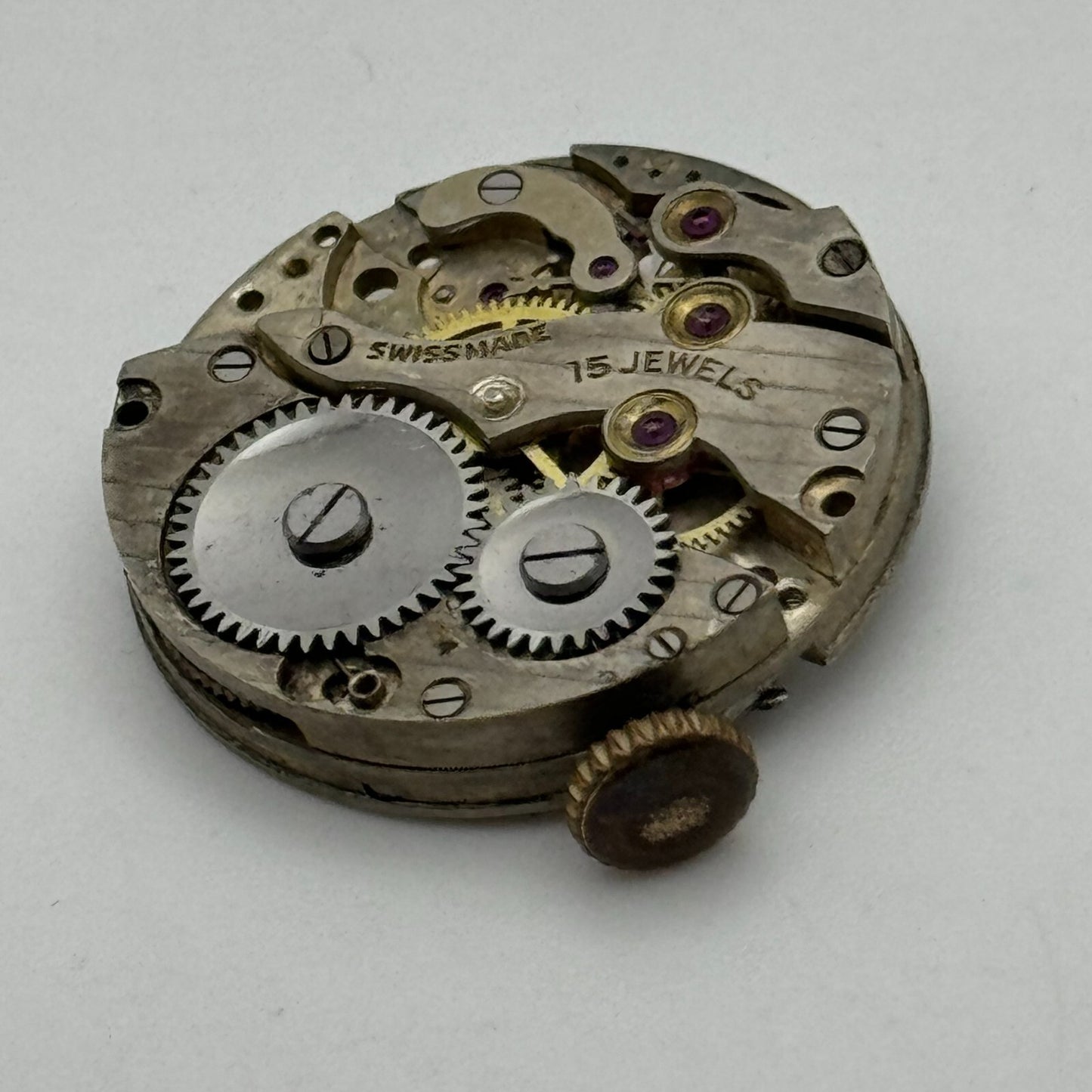 23.7mm Arogno Cal 34 Manual Wind Swiss 15 Jewels Watch Movement Vintage PARTS