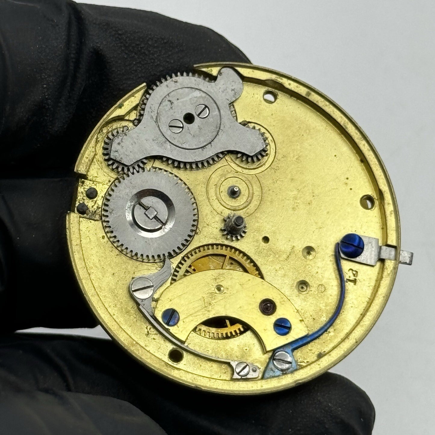 41.2mm Antique C R Allen Partial Pocket Watch Movement FOR PARTS Repair