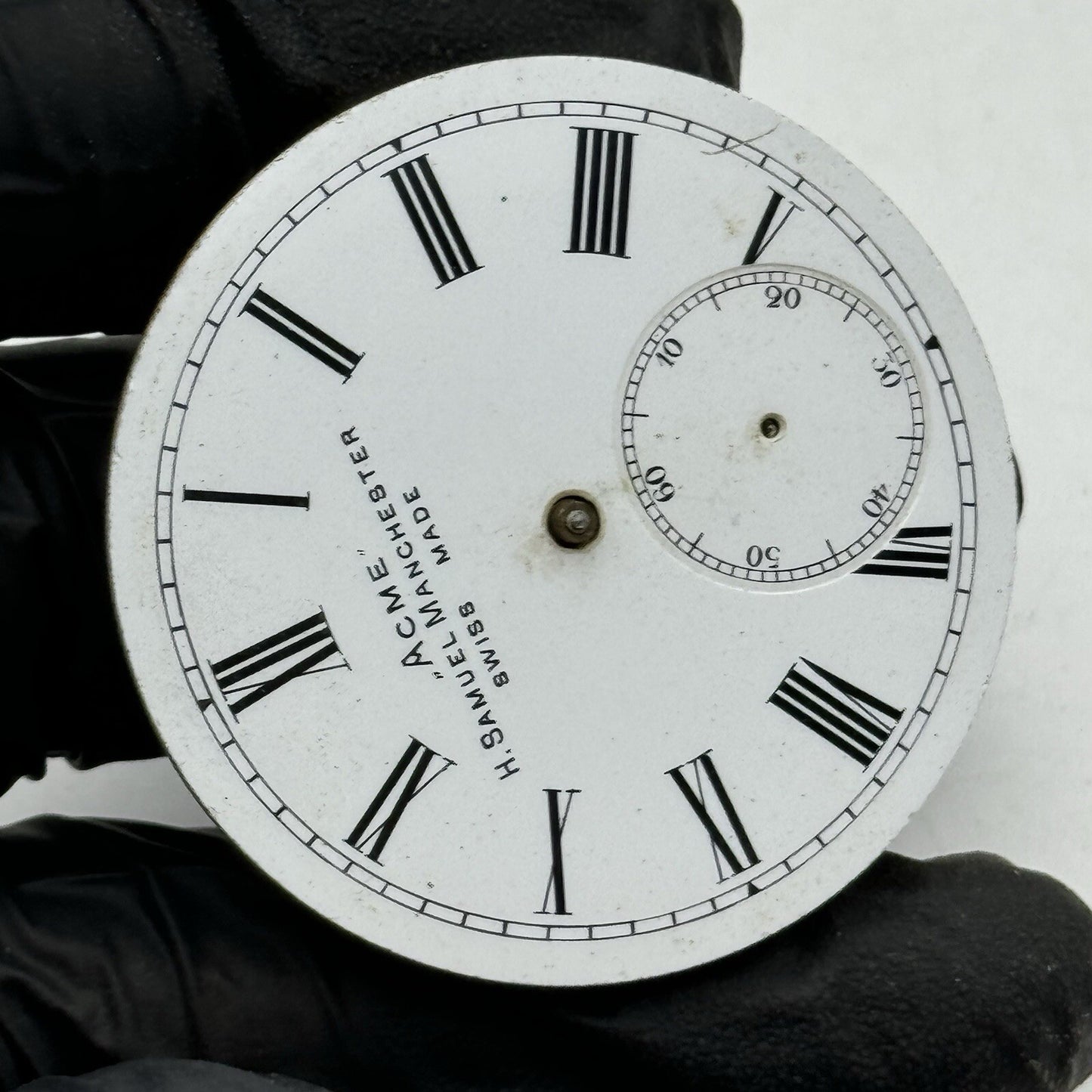 43.4mm H Samuel Patent Balance Pocket Watch Movement Parts Repair Restoration
