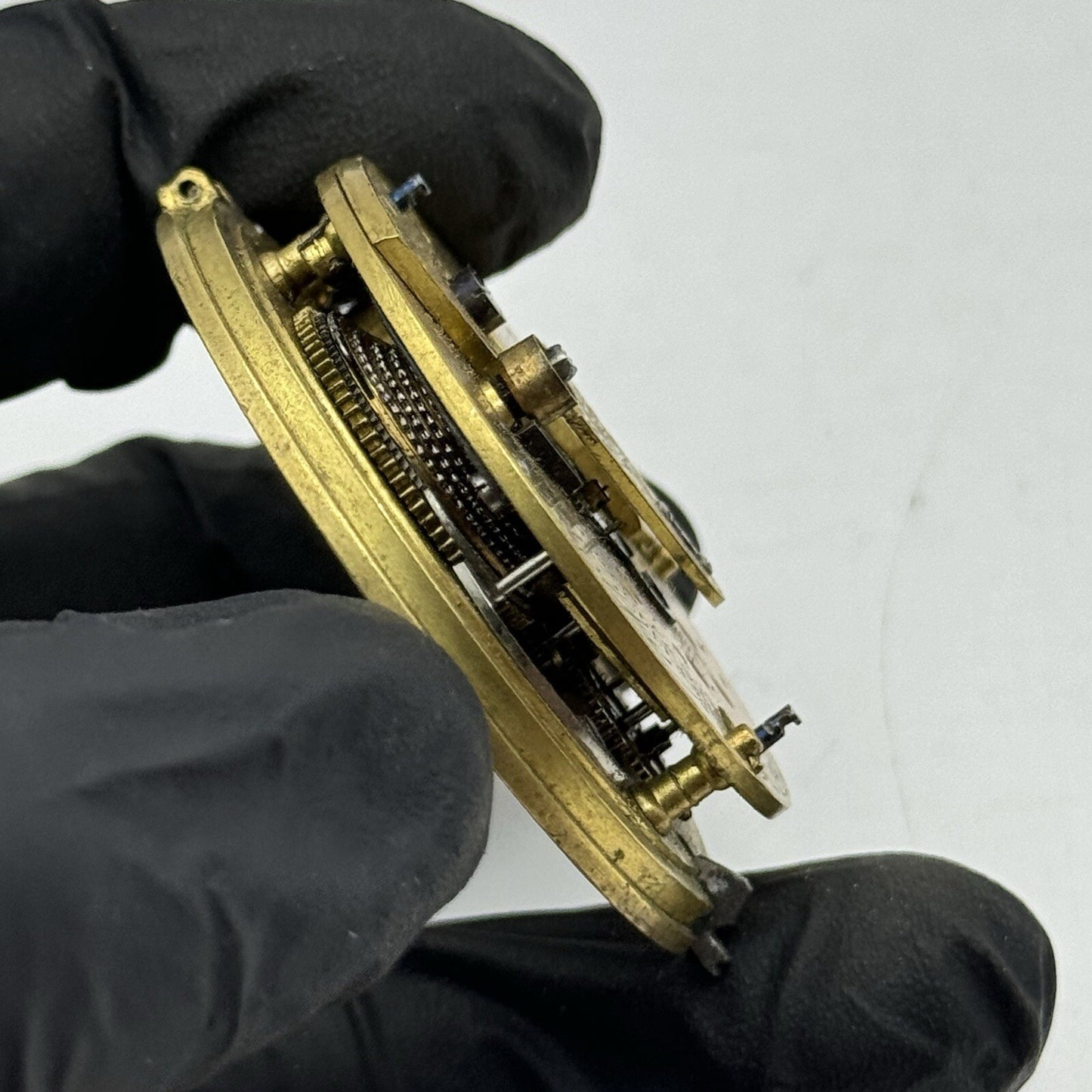 47.5mm Elias Wolfe Fusee Quality Pocket Watch Movement FOR PARTS Restoration