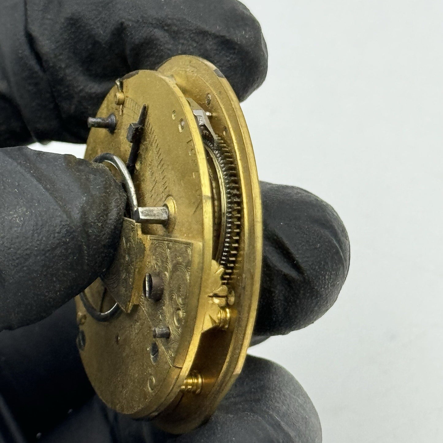 42.9mm Unidentified J.D 16 Fusee Pocket Watch Movement FOR PARTS Restoration