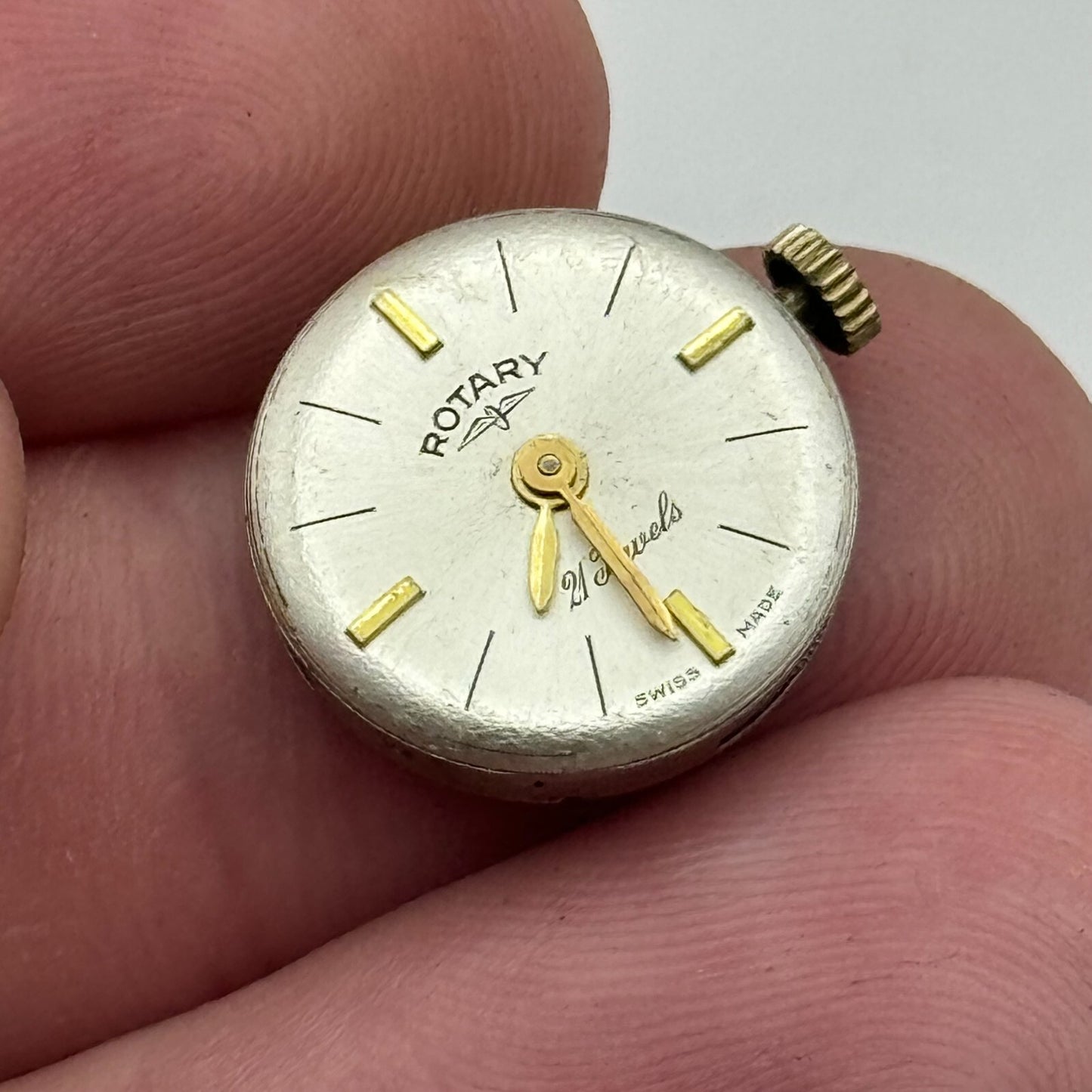 15.5mm Running Rotary ETA 2412 Manual Wind 21 Jewels Watch Movement PARTS REPAIR