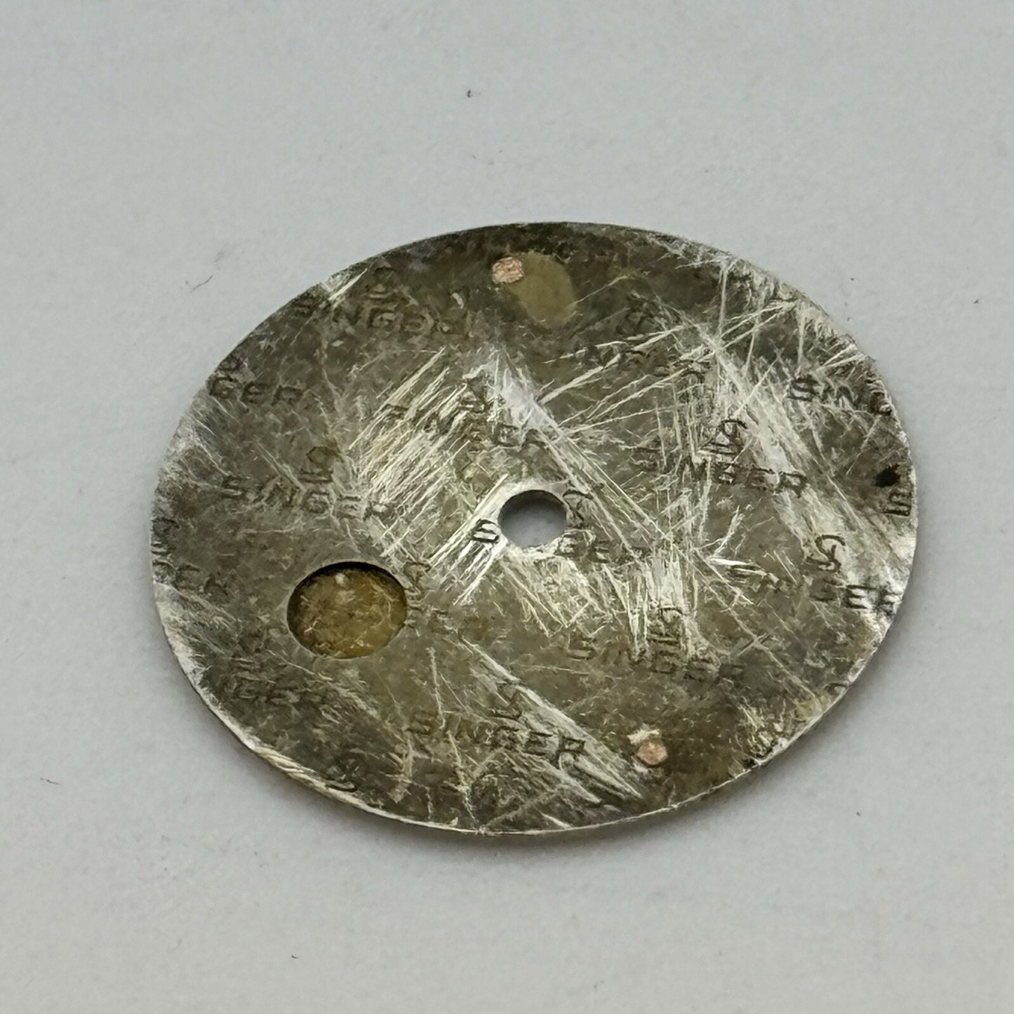 17.5mm Vintage Circular Geneve Omega Ladies Silver Tone Watch Dial Spares Parts