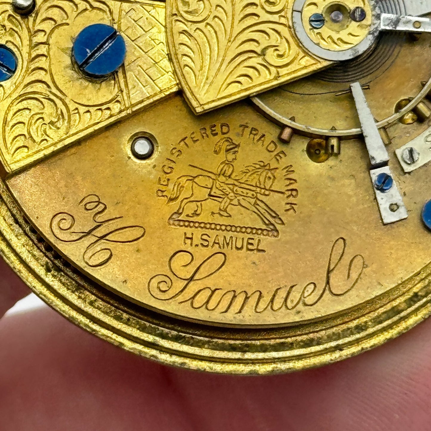 44.6mm Antique H Samuel Manchester The "Accurate" Pocket Watch Movement PARTS