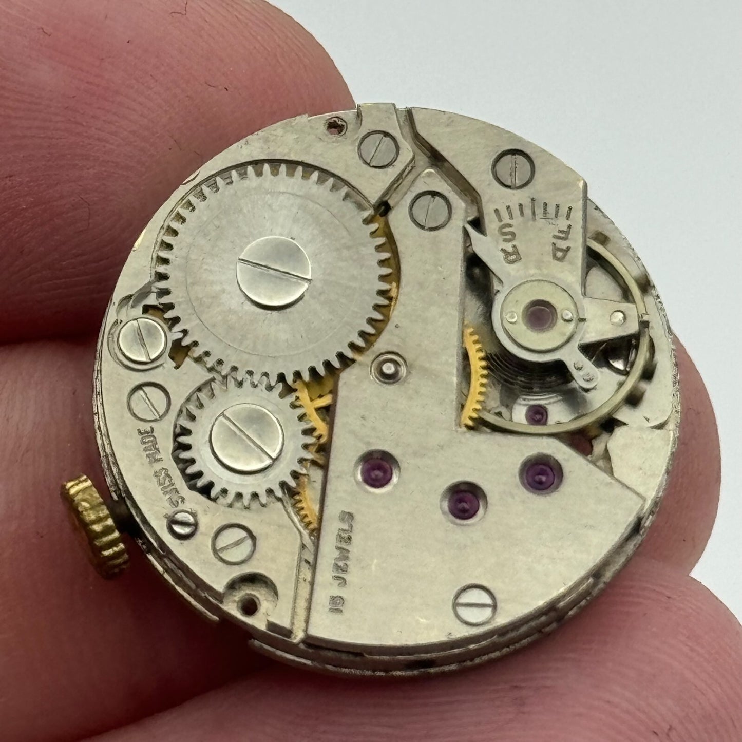 23.6mm Running Olma FHF 70 Manual Wind 15 Jewels Swiss Watch Movement PARTS