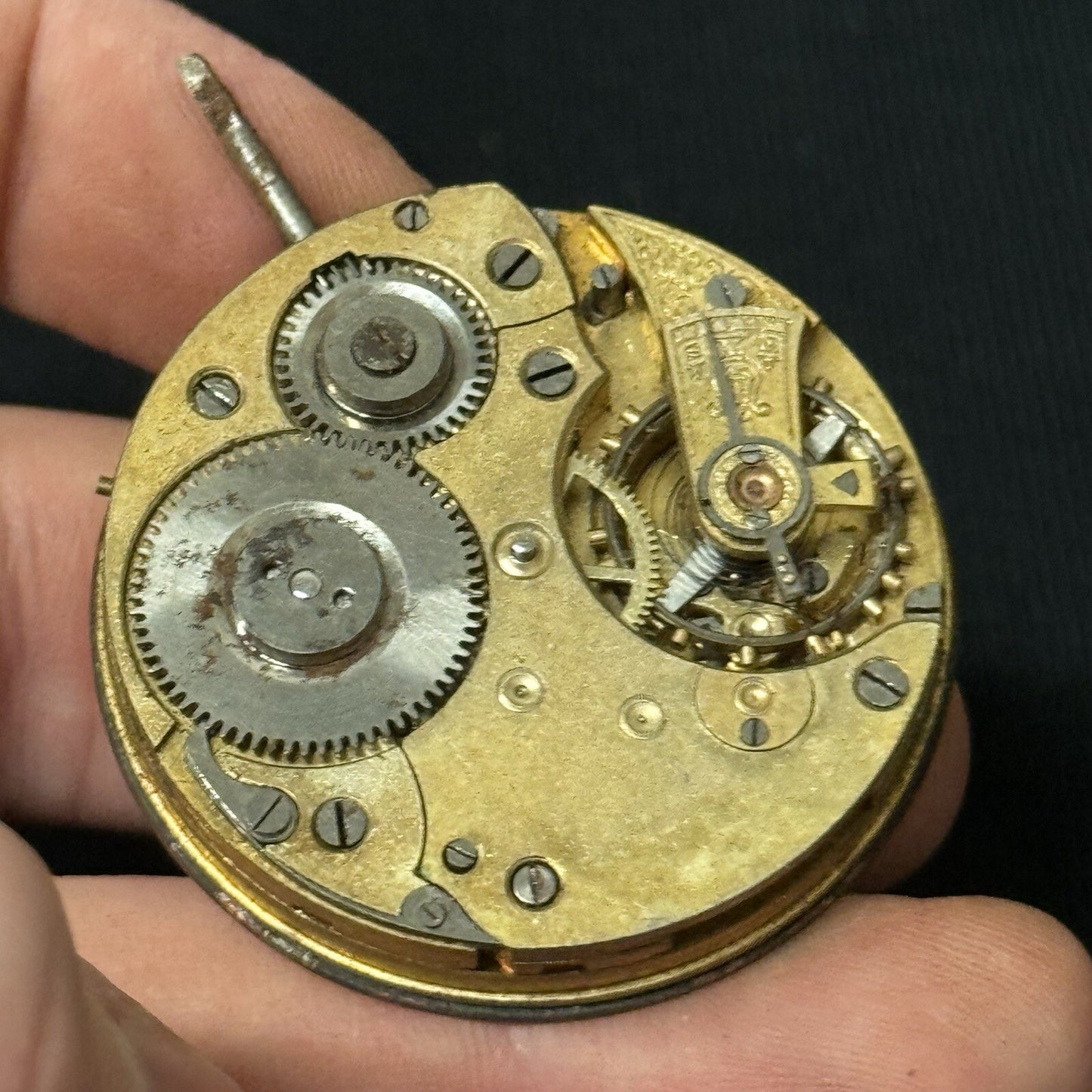 41.6mm Open Face Good Quality Unidentified Pocket Watch Movement To Restore