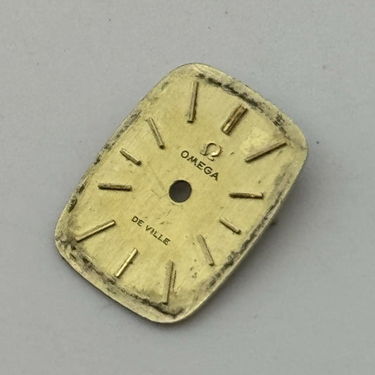 12.5mm x 16.5mm Omega De Ville Rectangle Ladies Wristwatch Dial Spares Parts