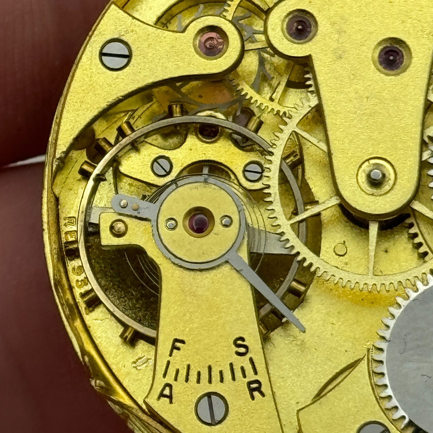 43.1mm J W Benson Ref 939a Open Face Swiss Vintage Pocket Watch Movement PARTS