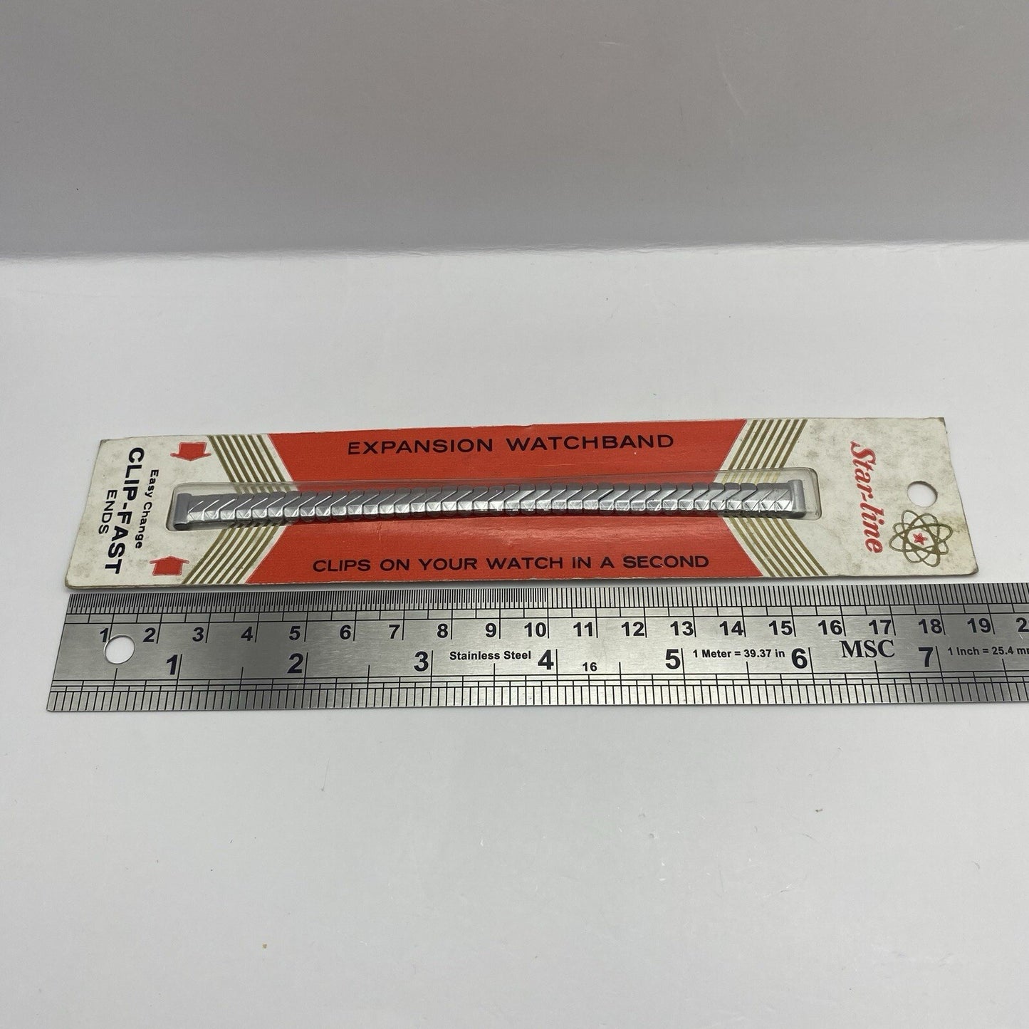 13.5cm Brand New NOS Vintage Star-Line Expansion Watch Band Clip Fast English