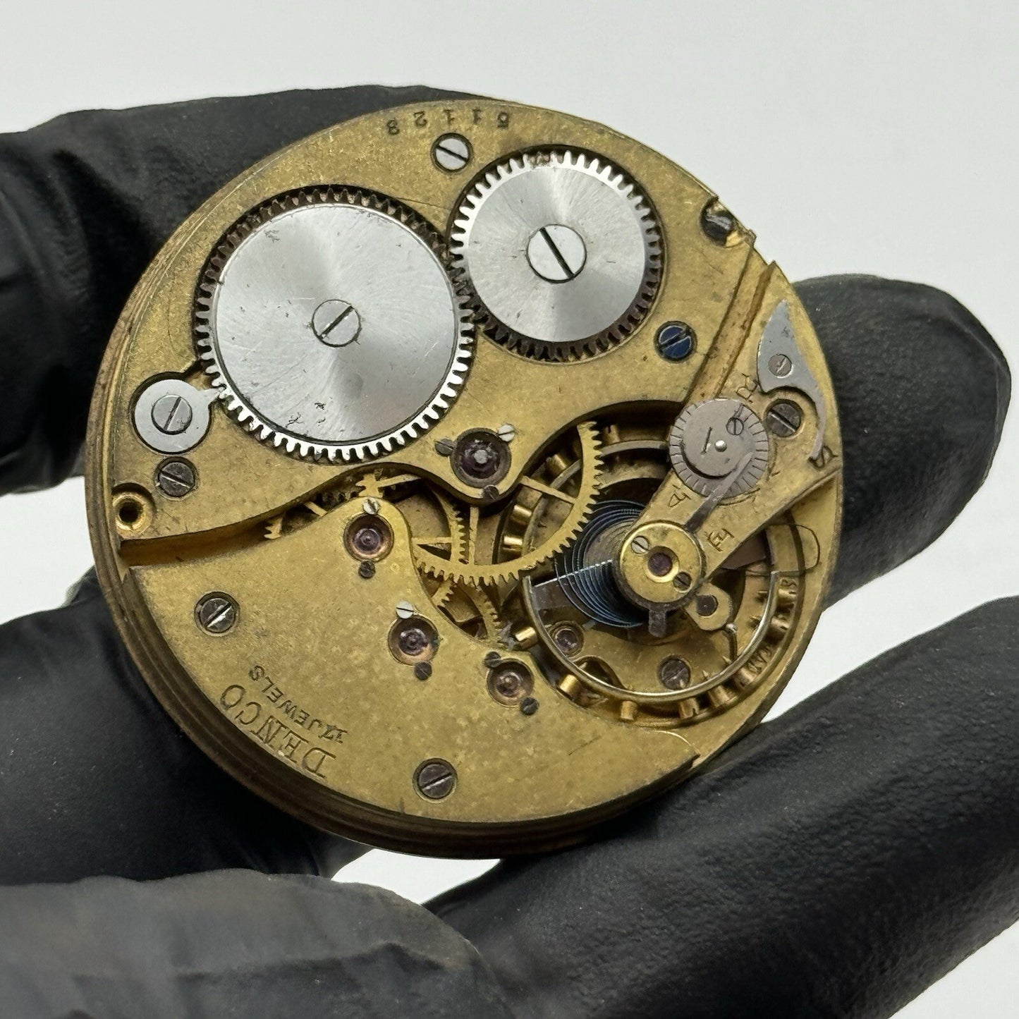 42.9mm Manual Wind Denco Higher Grade Pocket Watch Movement FOR PARTS Restore