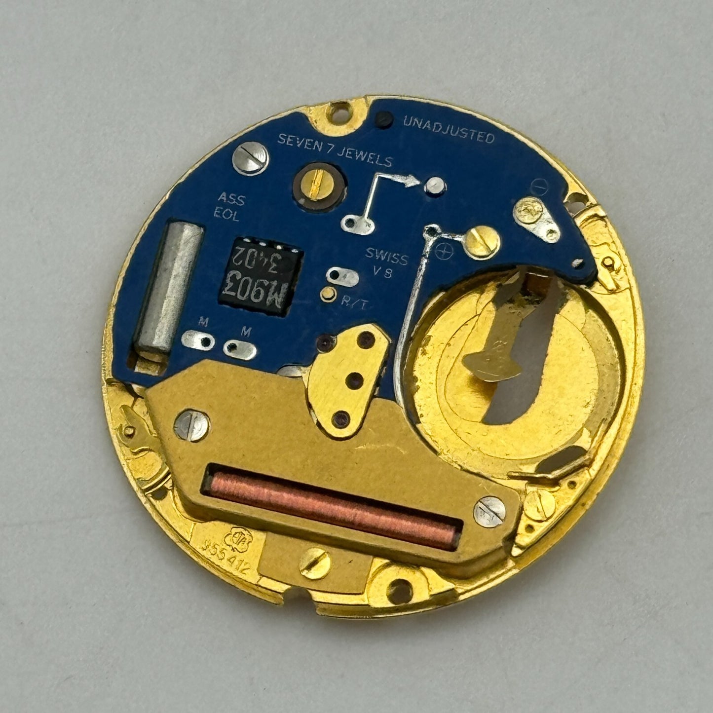 23.8mm ETA 955.412 Swiss 7 Jewels Quartz Watch Movement Vintage UNTESTED PARTS