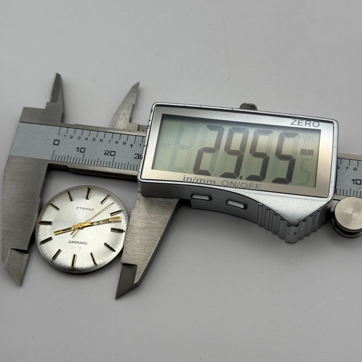 Eterna 1475K Watch Movement Garrard Manual Wind Vintage Swiss Parts 27.8mm