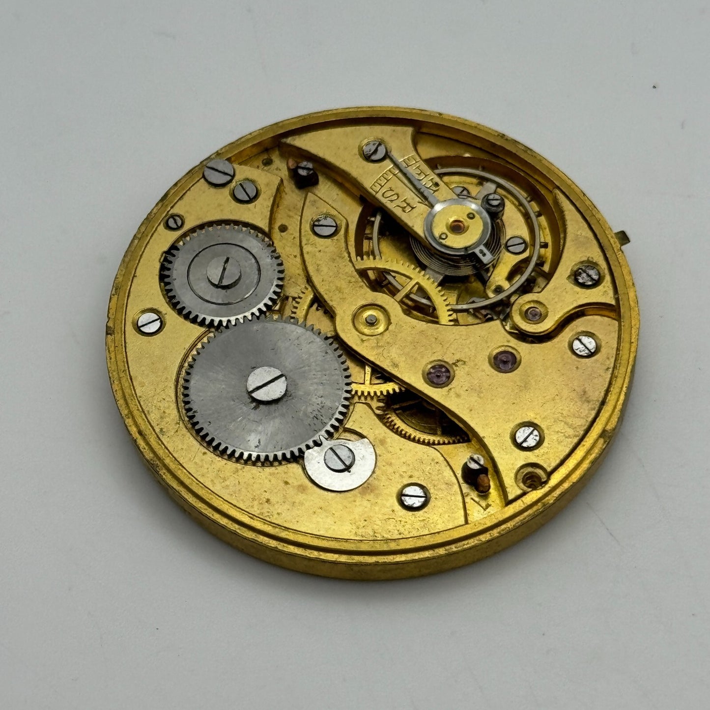 42.9mm Unidentified Open Face Sub Seconds Swiss Pocket Watch Movement PARTS