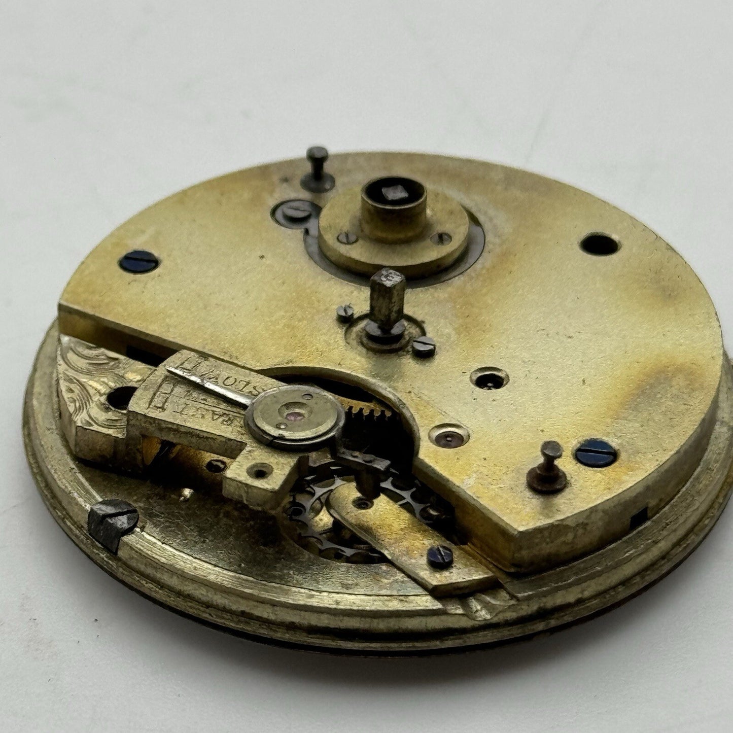 43.2mm Manual Wind Unidentified Pocket Watch Movement Dust Cover Dial FOR PARTS