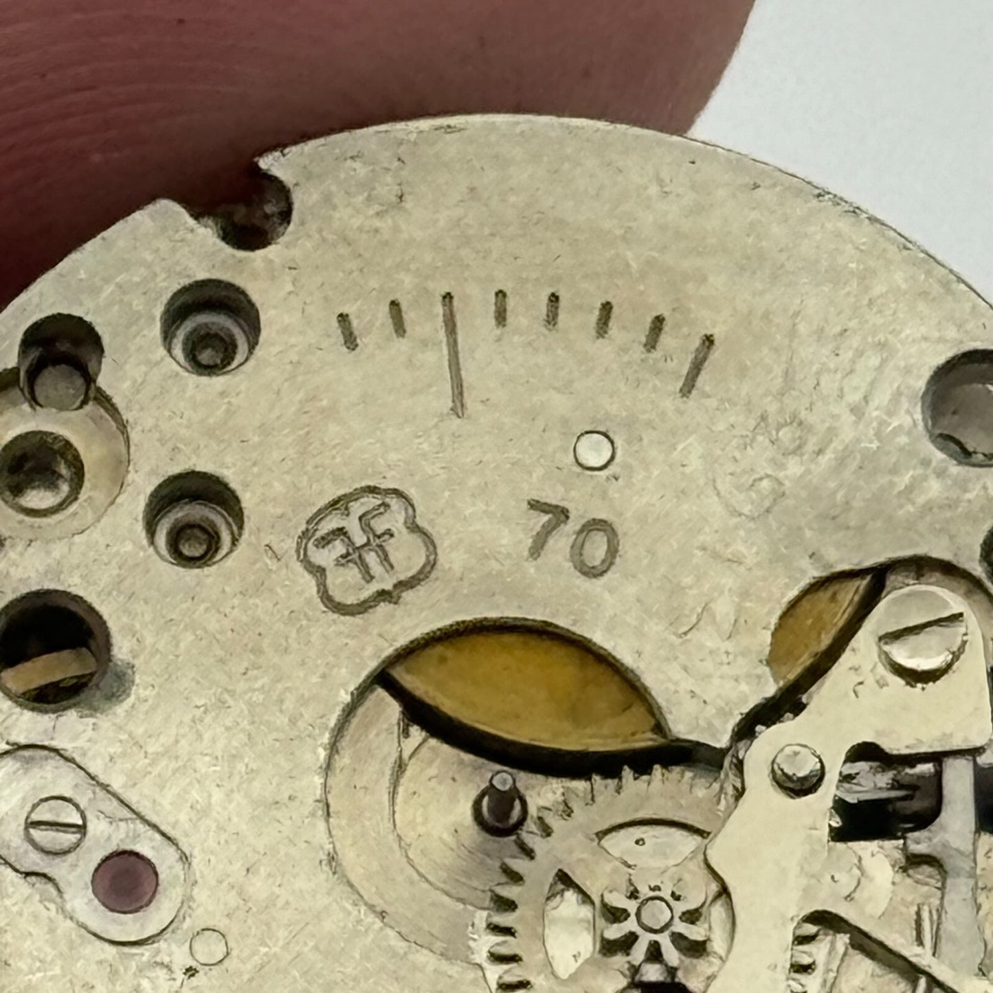 23.6mm Running Olma FHF 70 Manual Wind 15 Jewels Swiss Watch Movement PARTS