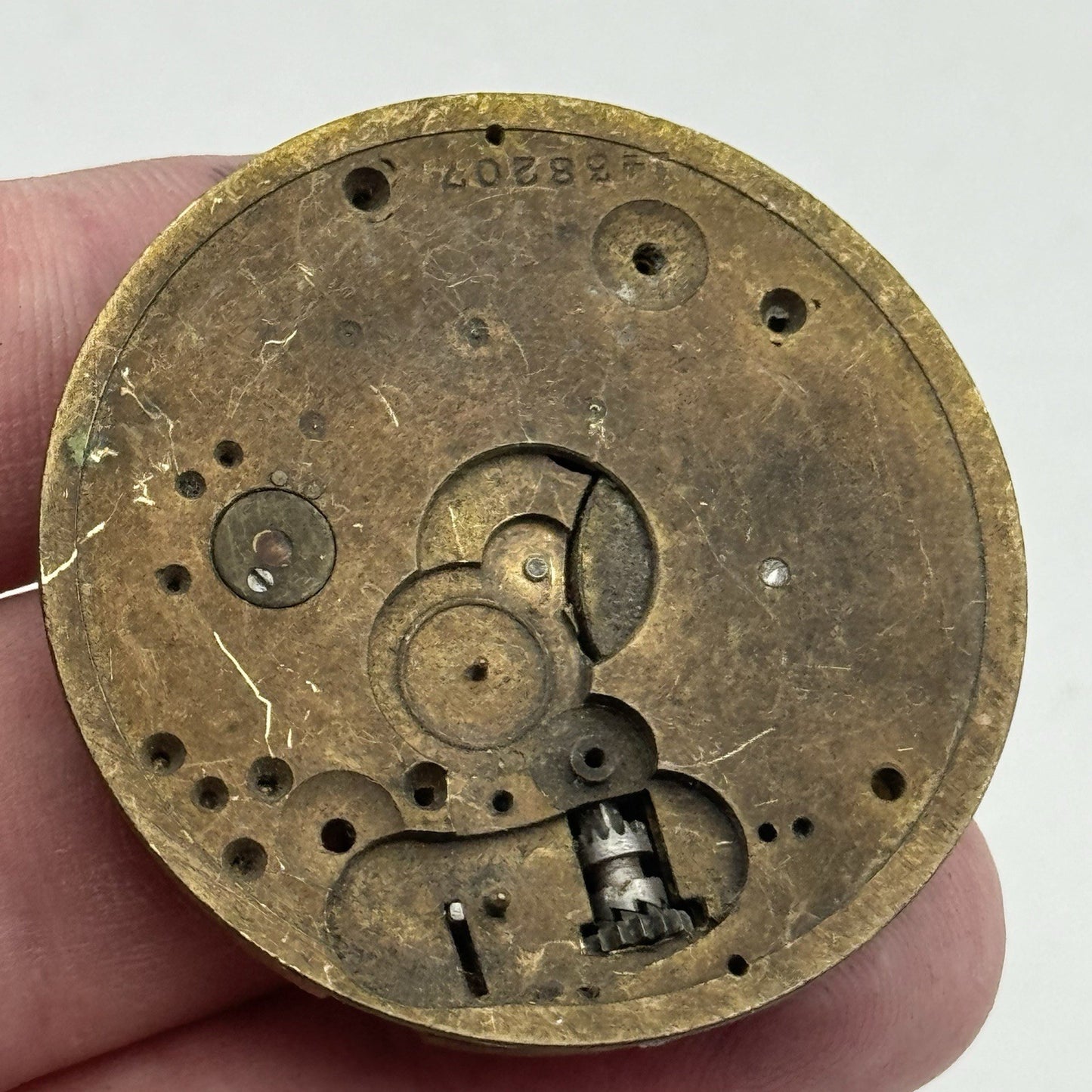 42.8mm Interesting Vintage Buren Pocket Watch Movement PARTS REPAIR SPARES